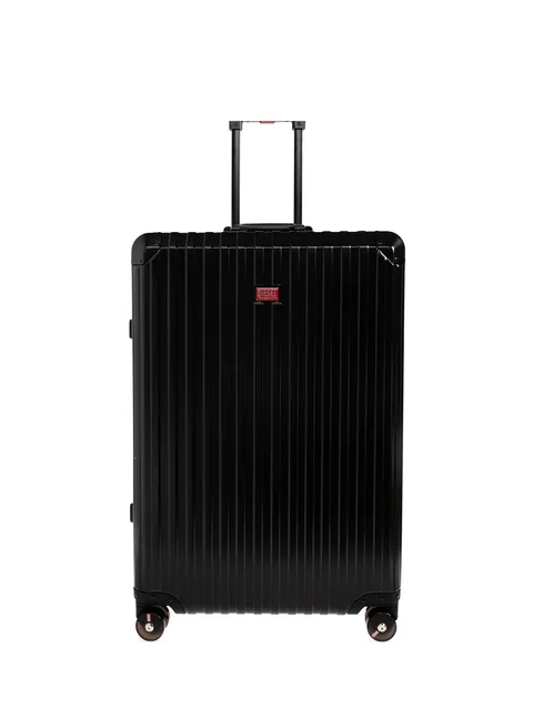 ribbed aluminium suitcase