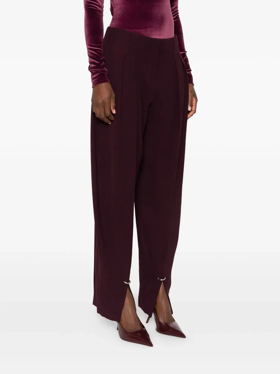 pleated split-hem trousers 6