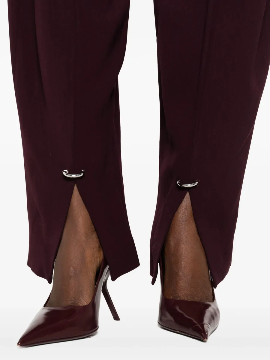 pleated split-hem trousers 9