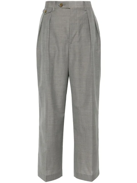 Tropical straight-leg trousers