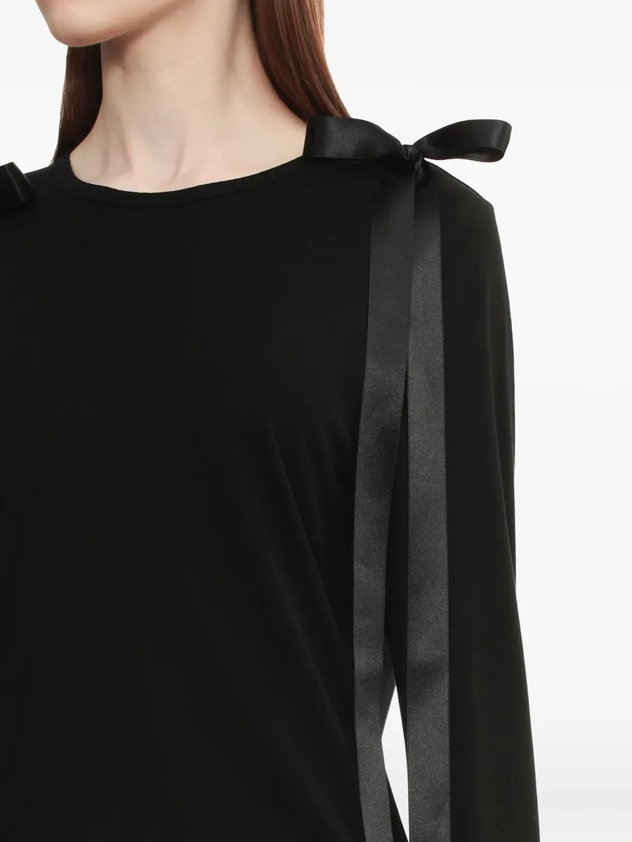 ribbon-detail long-sleeve T-shirt 10