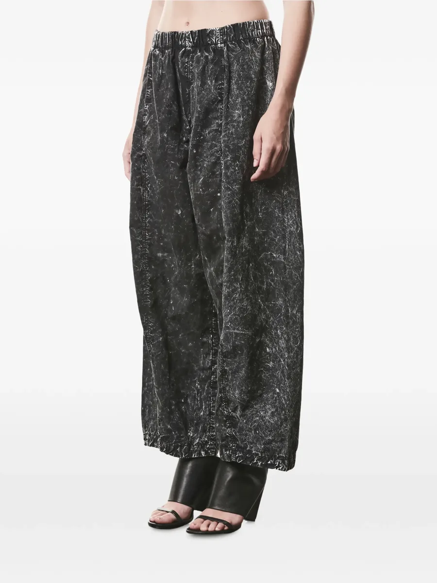 marble-print trousers 1