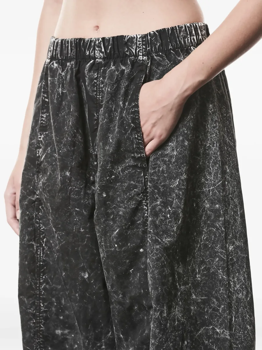 marble-print trousers 9