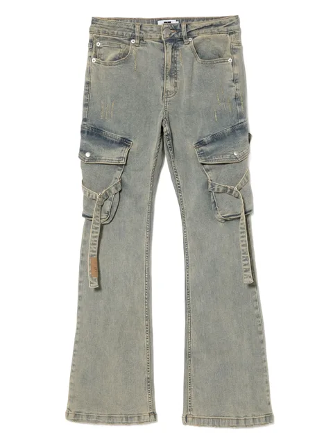 джинсы bootcut с нашивкой-логотипом