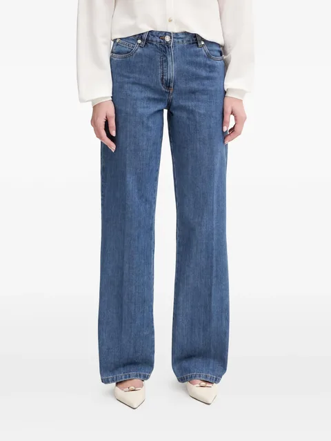 logo-embroidery jeans