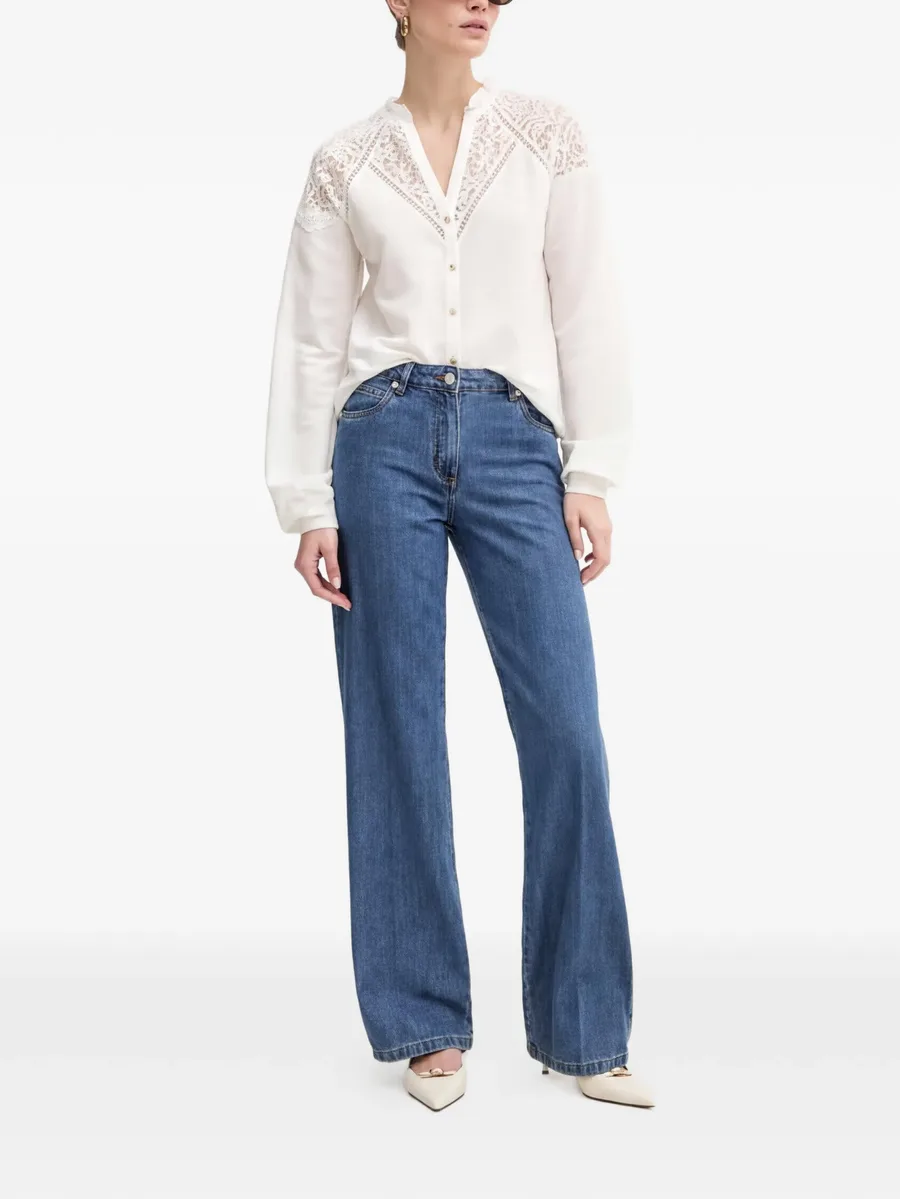 logo-embroidery jeans 4