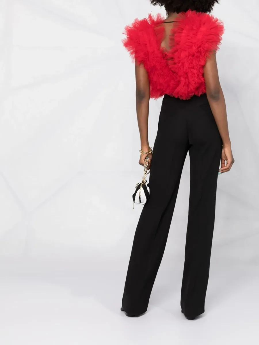 x Lia Aram ruffled-trim sleeveless bodysuit 8