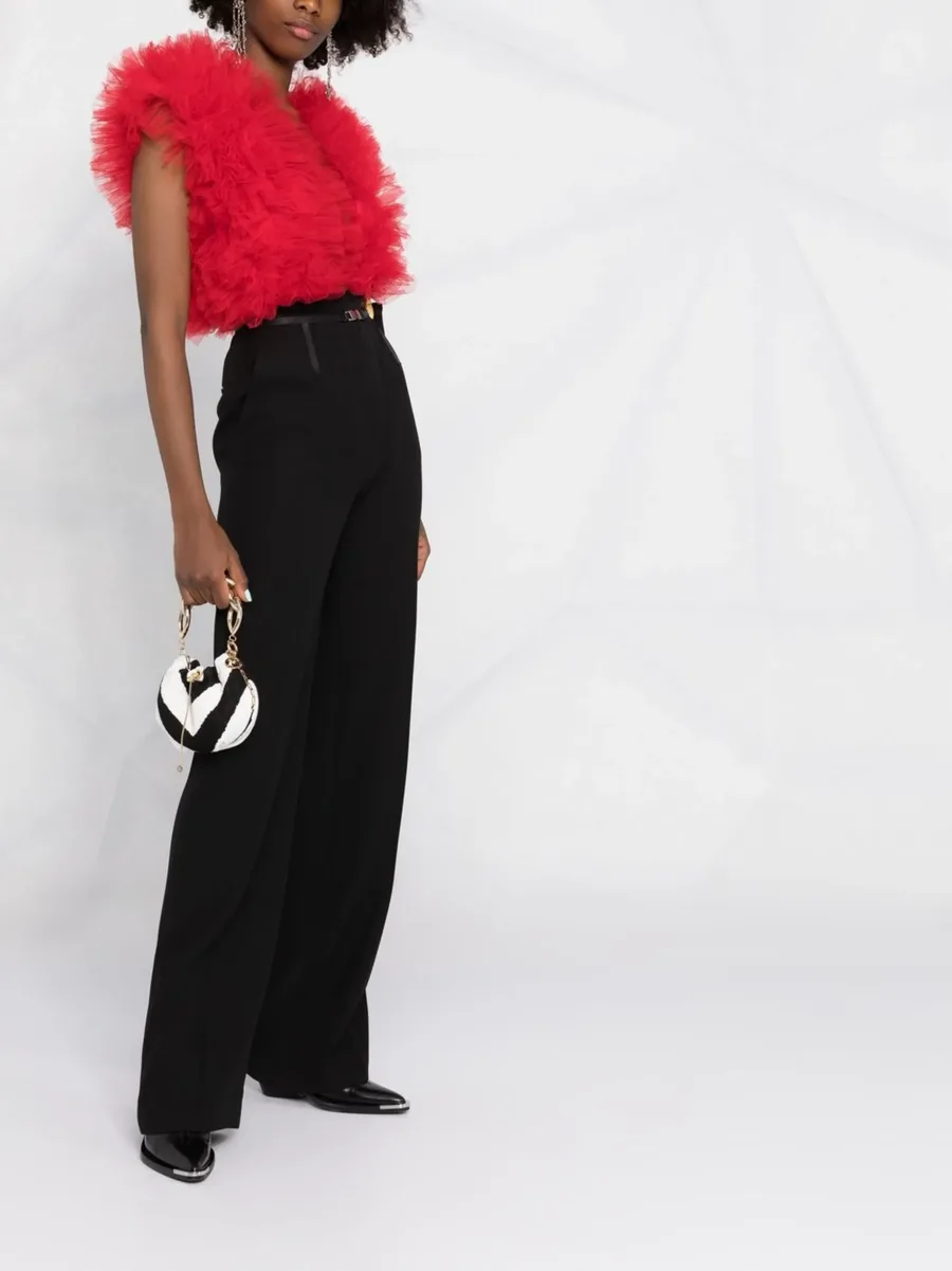 x Lia Aram ruffled-trim sleeveless bodysuit 11