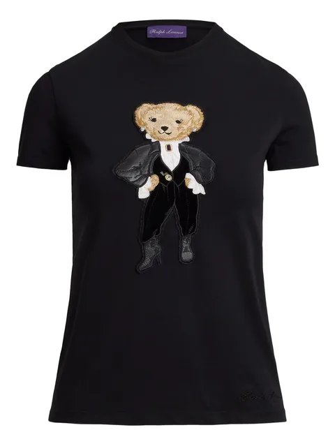 Polo Bear-appliqué T-shirt