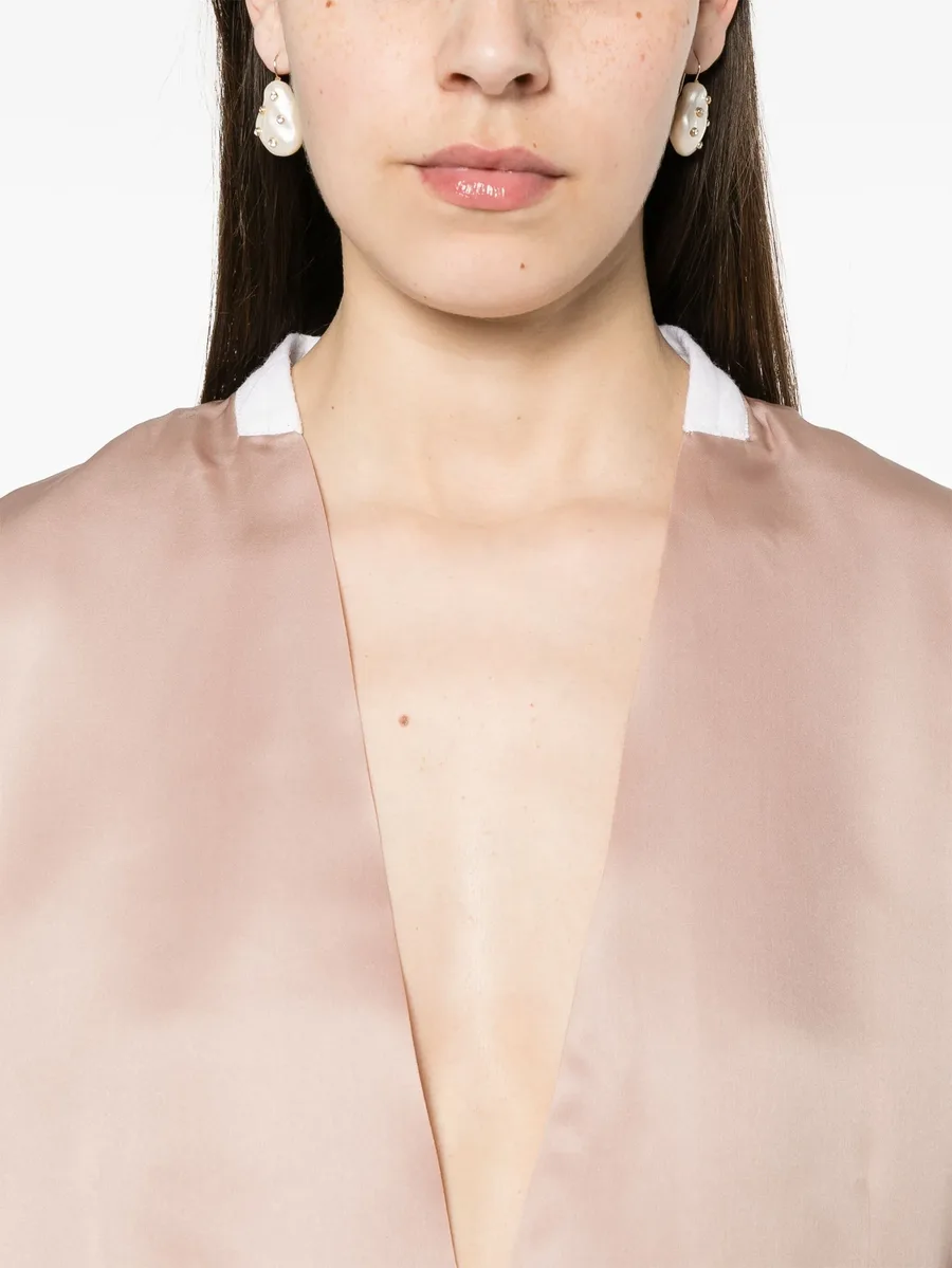 single-breasted silk blazer 9
