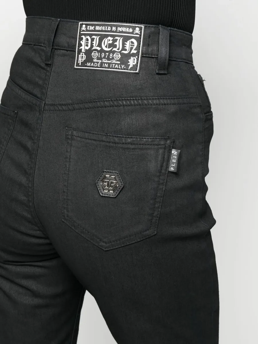 high-waisted denim leggings 10