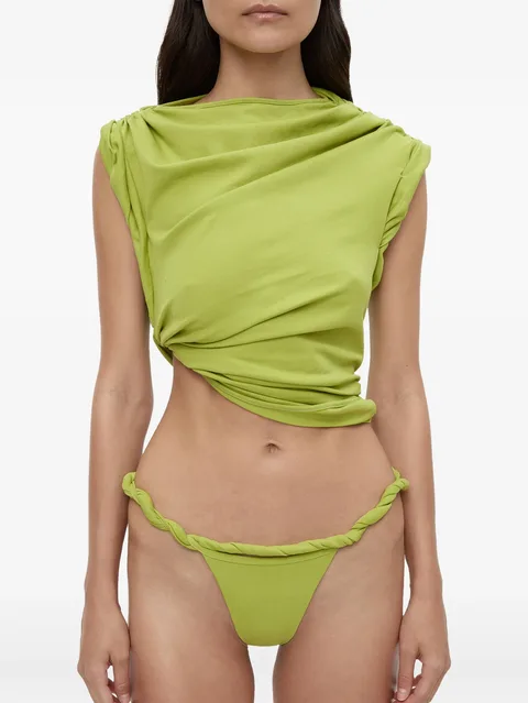 draped asymmetric T-shirt