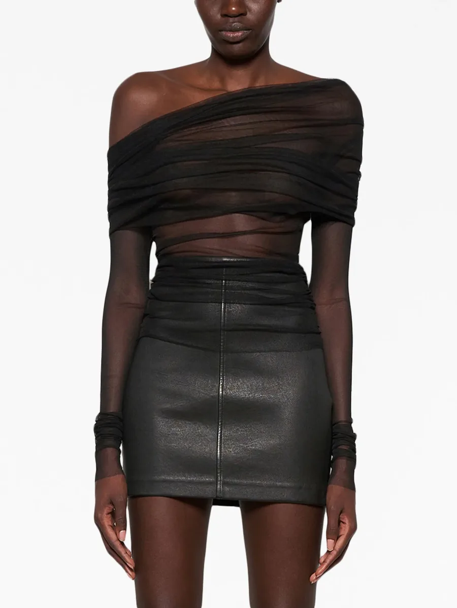 Veiled silk top 6