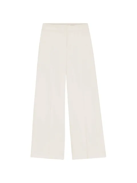 pressed-crease palazzo pants