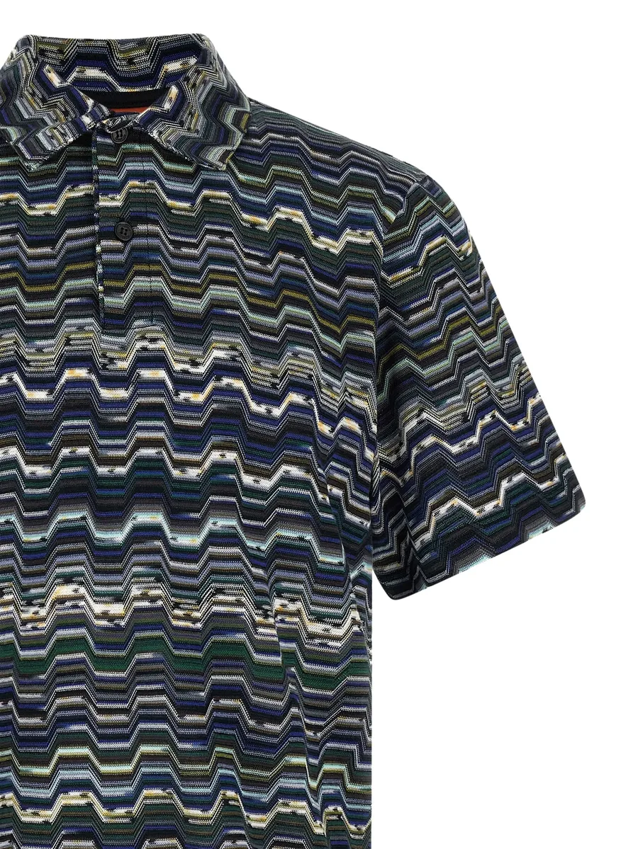 zig-zag-pattern polo shirt 6