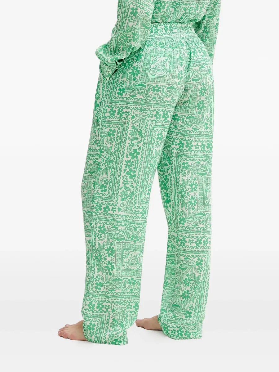 patterned drawstring-waistband trousers 4