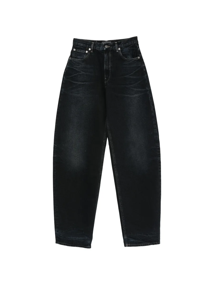 faded barrel-leg jeans 1