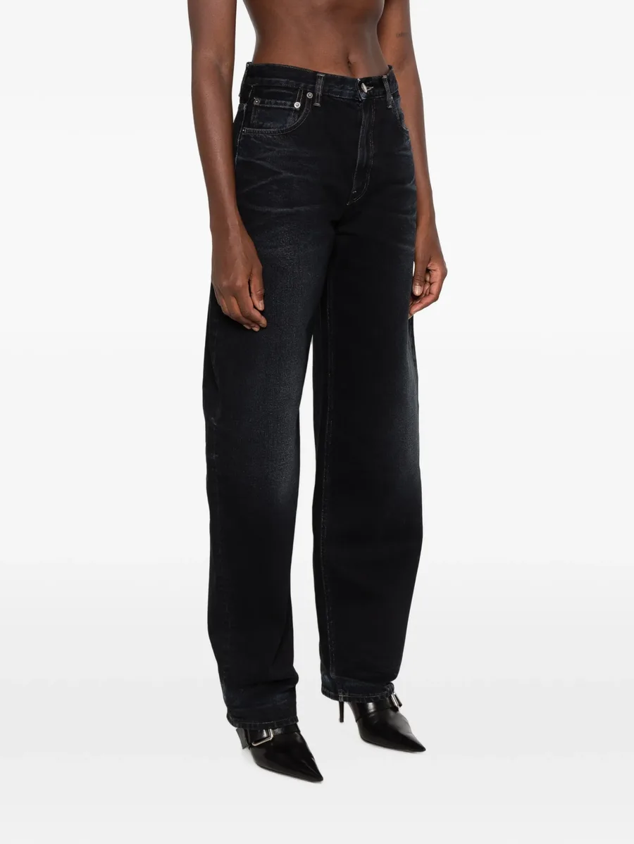 faded barrel-leg jeans 5