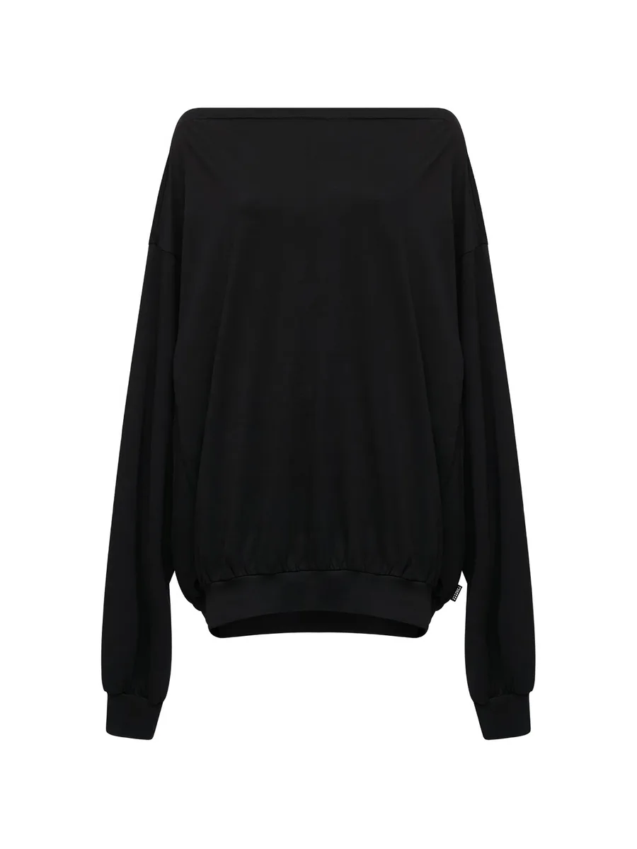 long-sleeved asymmetric top 2