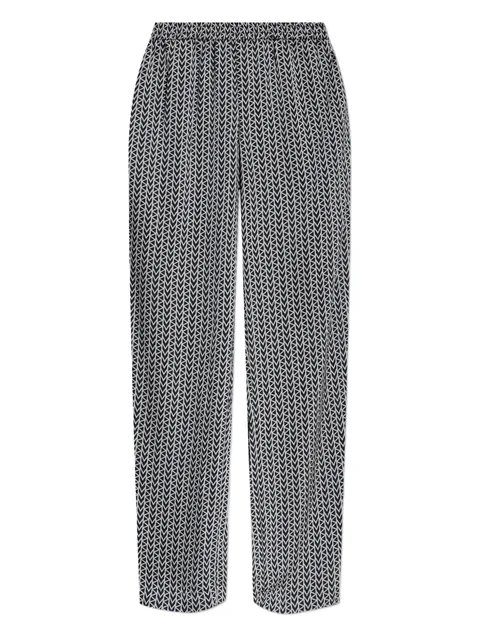 chevron-print trousers