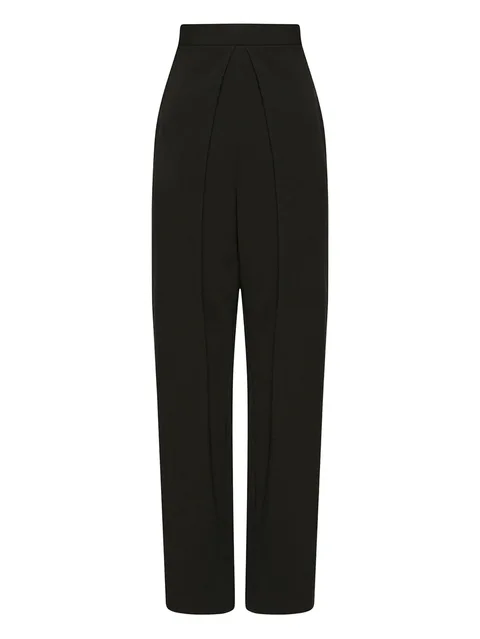 pleated-front tailored trousers