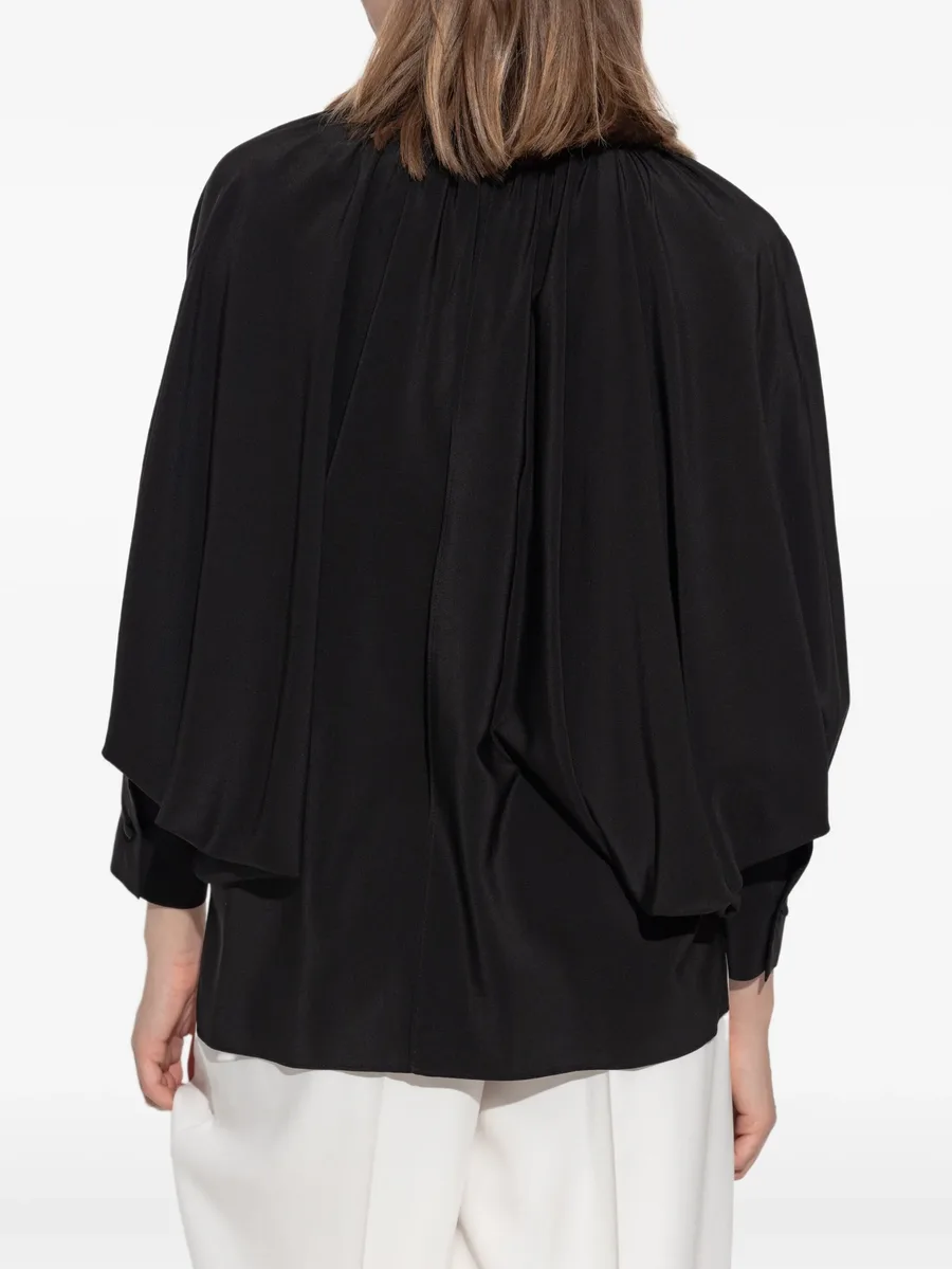 tie-front silk blouse 8