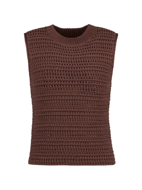 crochet-knit top