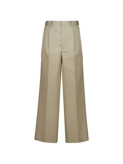 pleated wool trousers