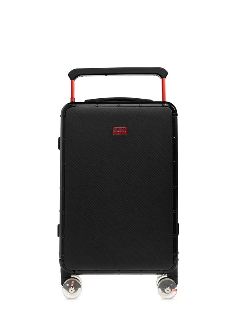 small logo-plaque suitcase