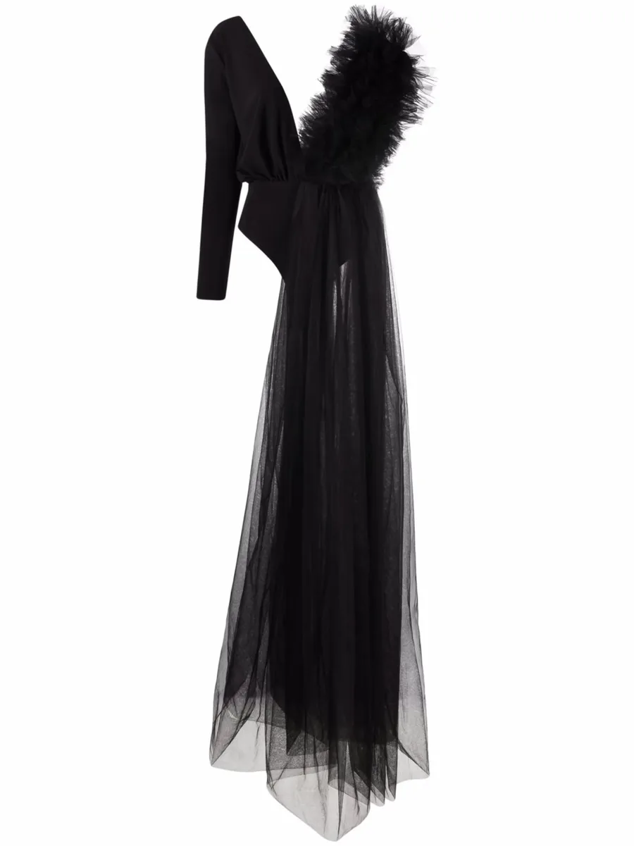 x Lia Aram ruffle-detail bodysuit 2