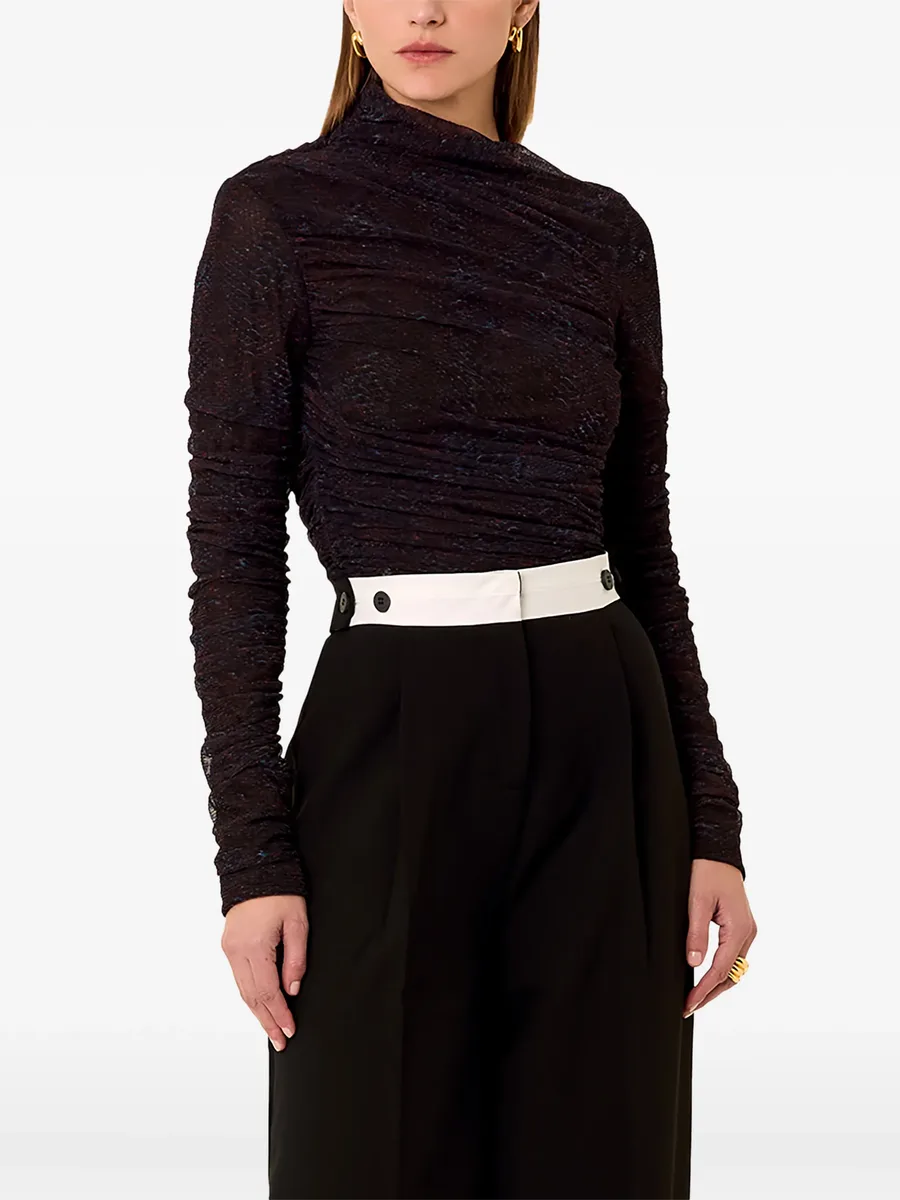 Joey snake-print ruched top 4