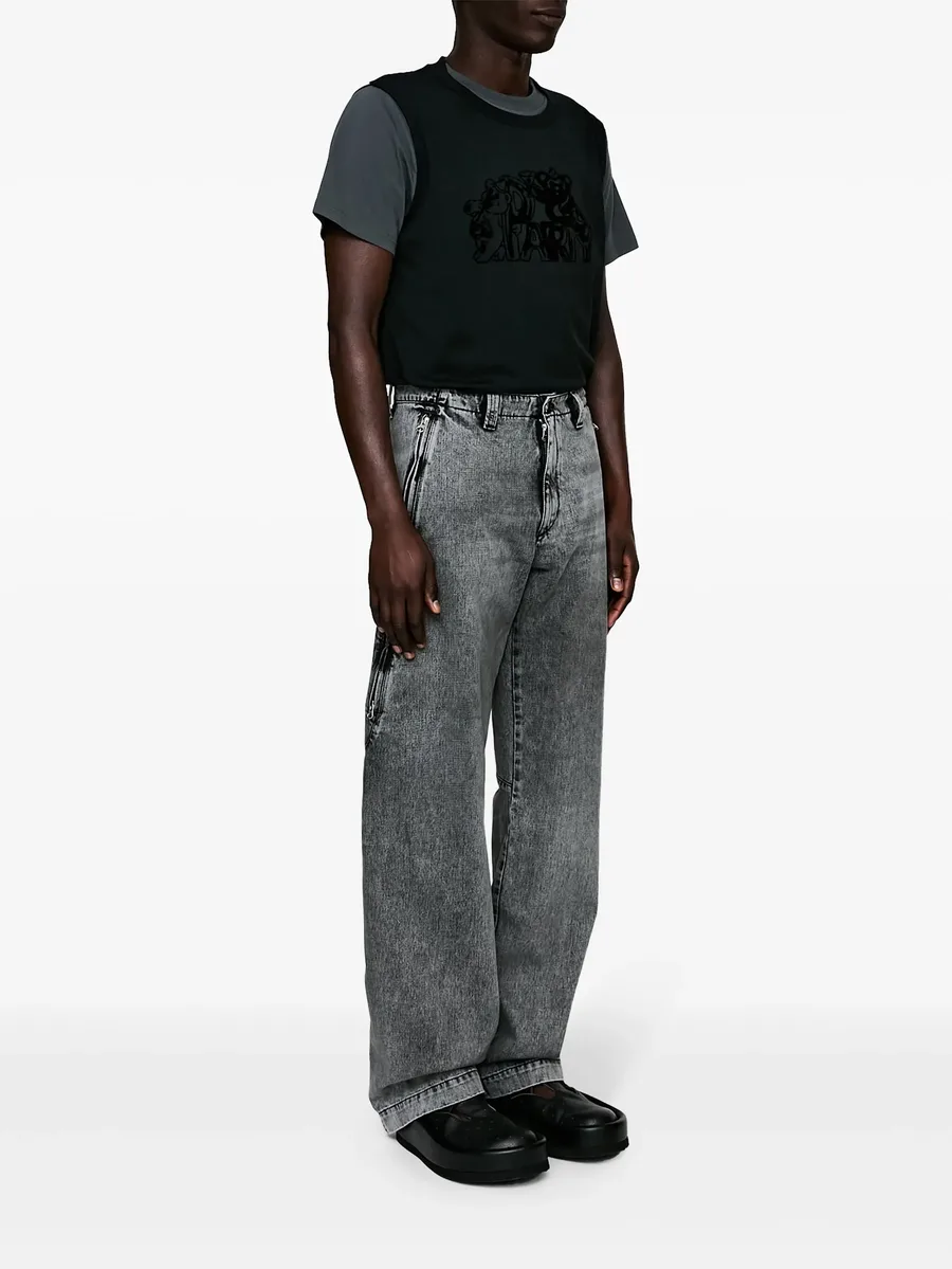 mid-rise straight-leg jeans 5