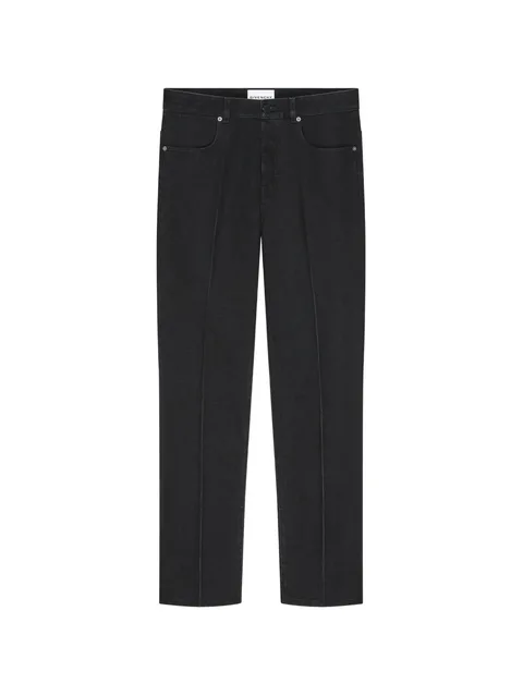 pressed-crease jeans