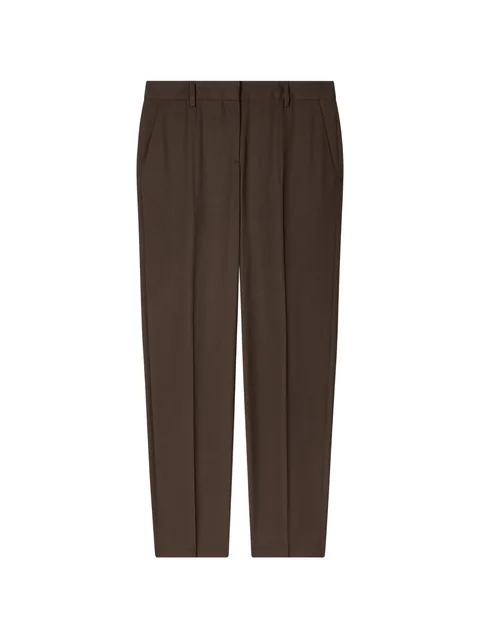 pressed-crease tailored trousers