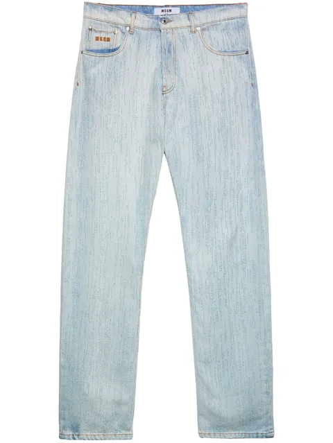 stitch-detail jeans