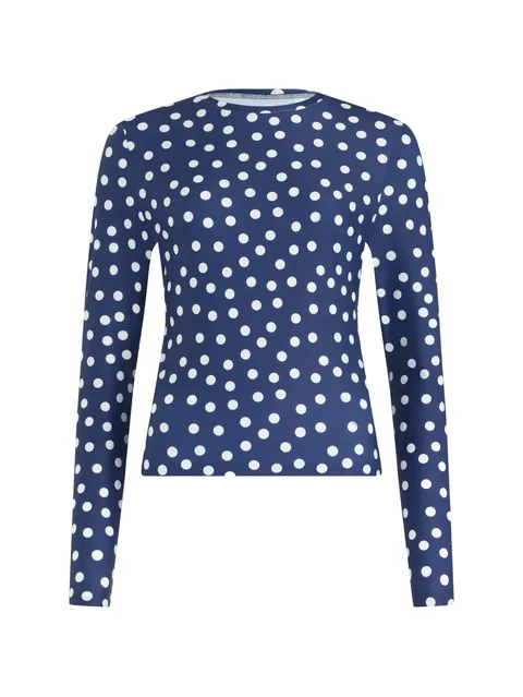 polka dot long sleeves top