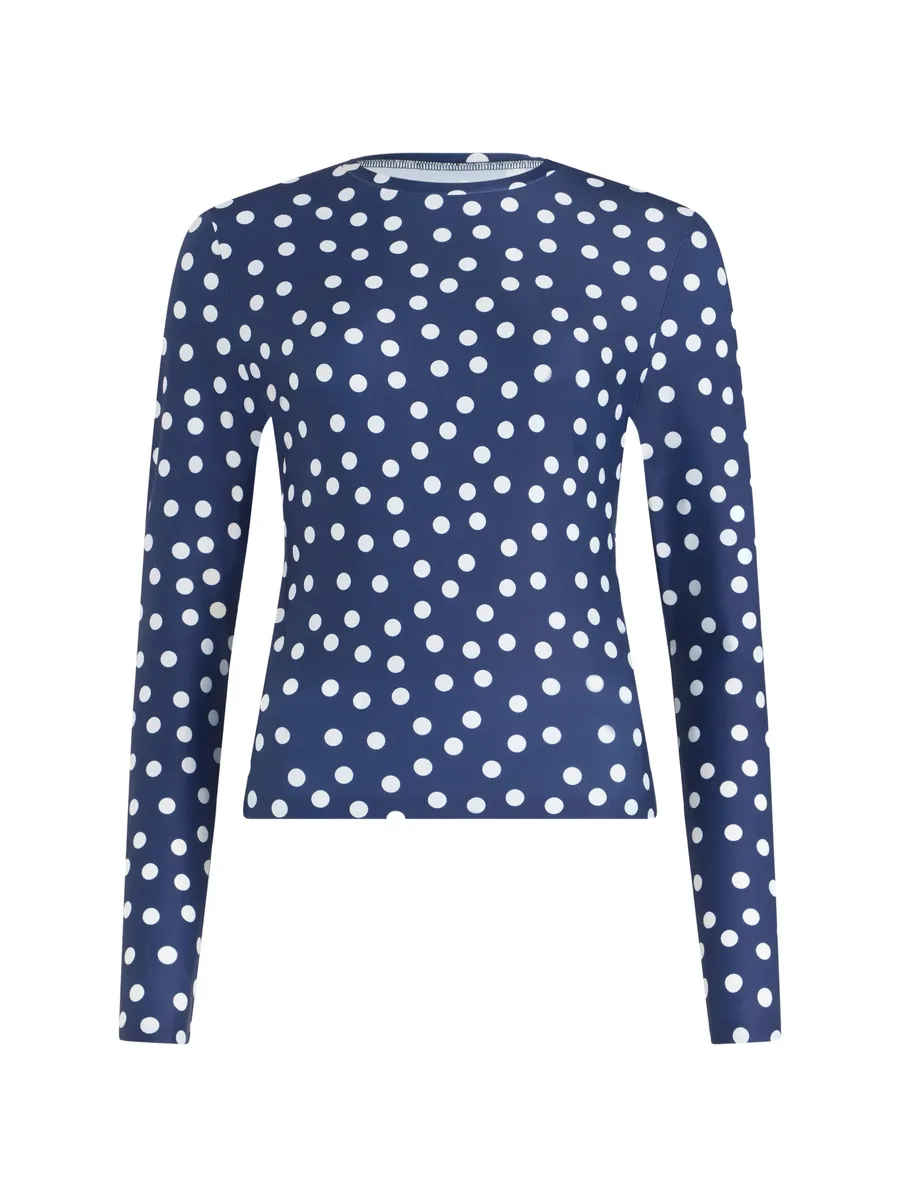 polka dot long sleeves top 1