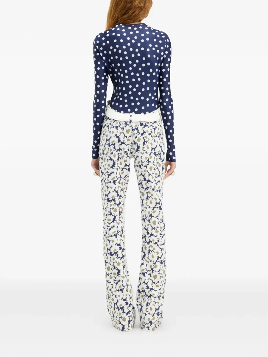 polka dot long sleeves top 5