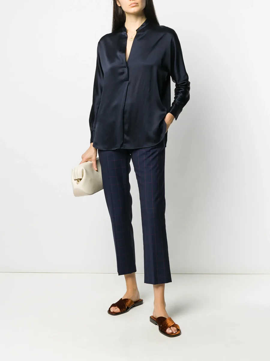 long-sleeved open front blouse 4