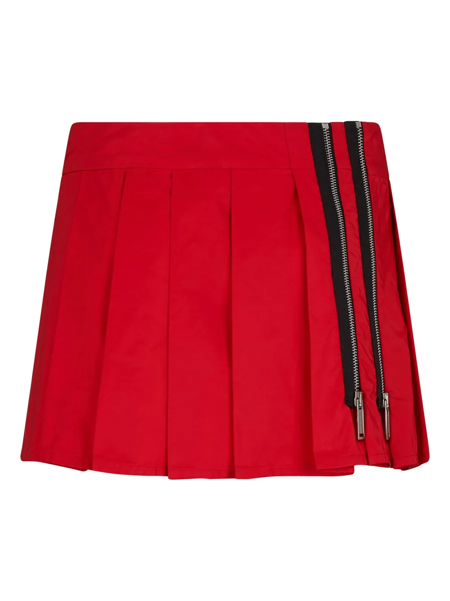 pressed-crease zip-detail skirt 4