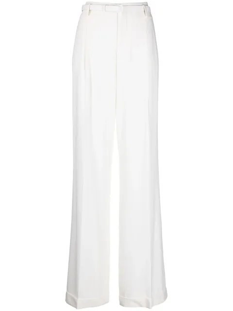 wide-leg tailored trousers