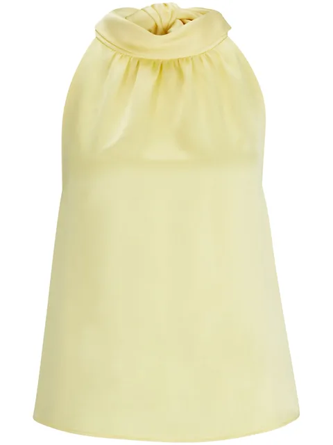 halterneck satin blouse