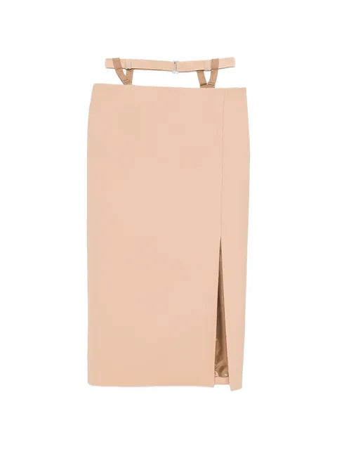 side-slit midi skirt