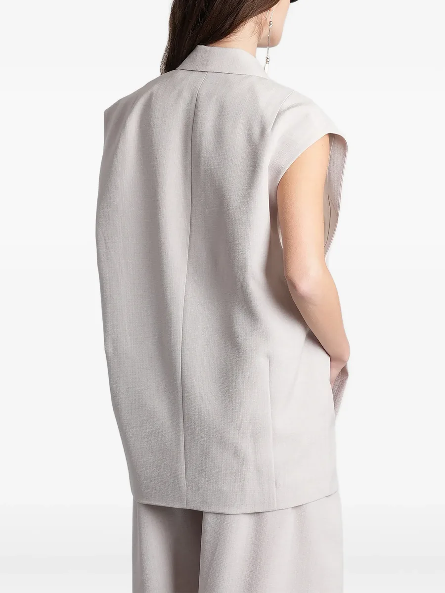 Soledad sleeveless notched-lapels jacket 8