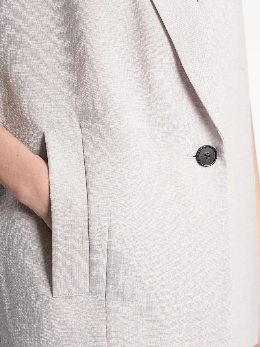 Soledad sleeveless notched-lapels jacket 9
