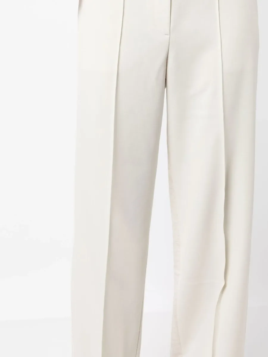 twill straight-leg trousers 9