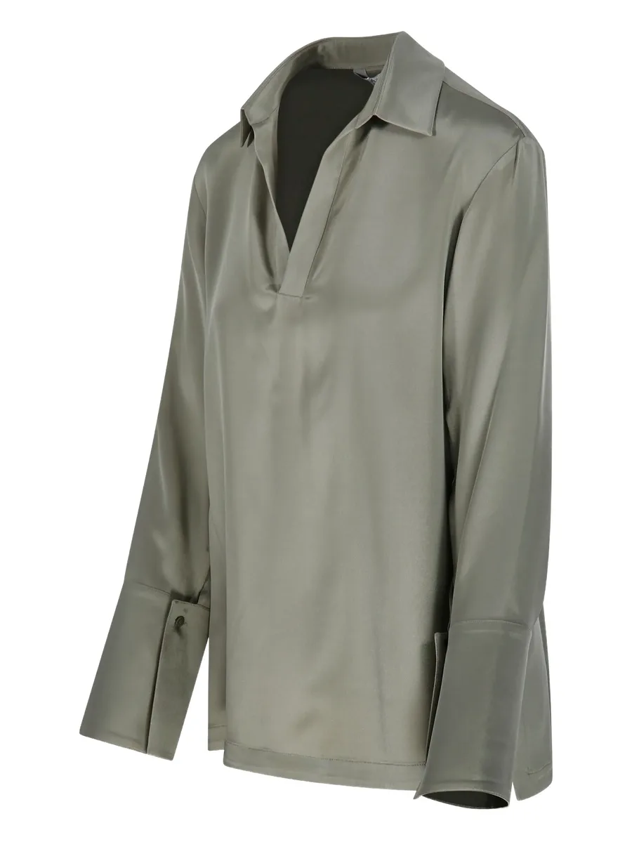 V-neck long-sleeve blouse 6