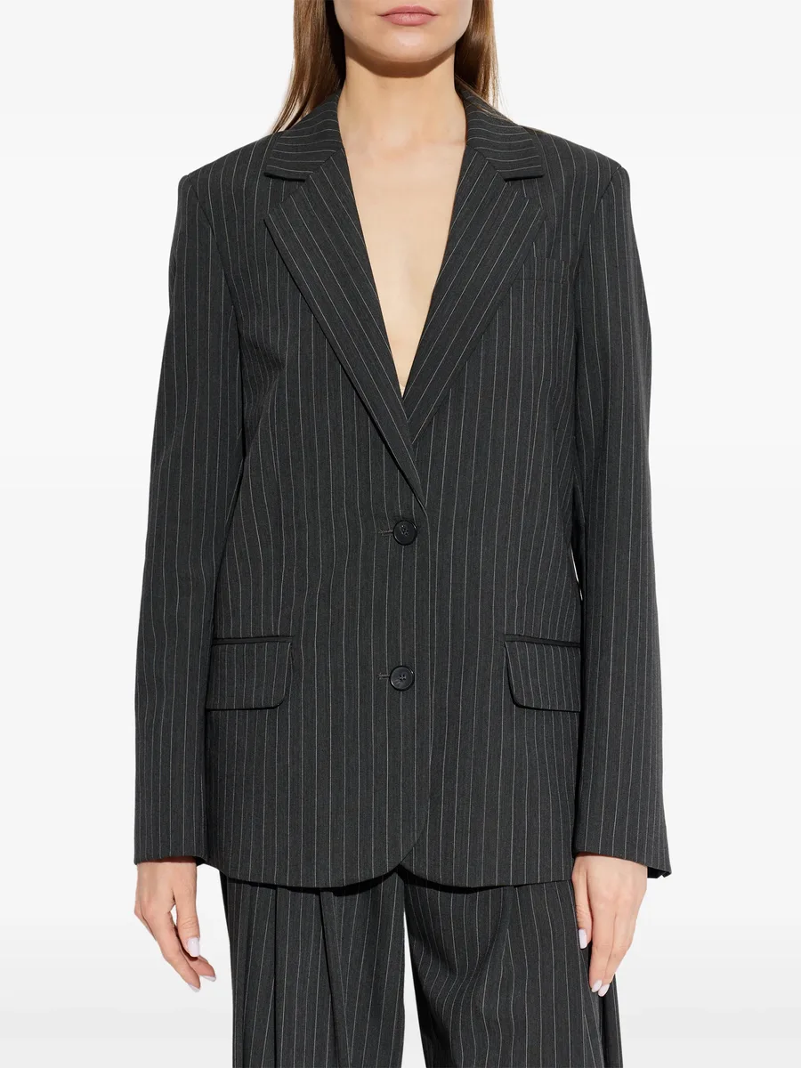 pinstripe-pattern blazer 6