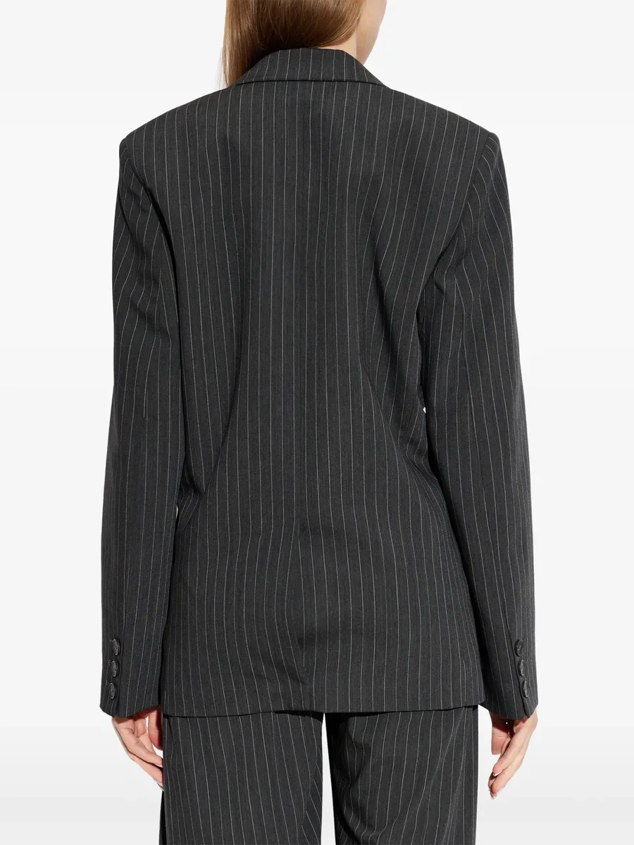 pinstripe-pattern blazer 7