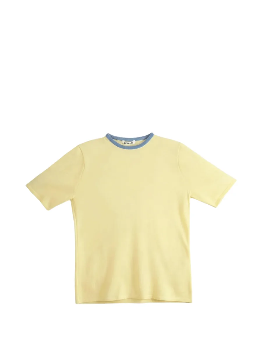 contrast-trim raglan-sleeve T-shirt 1